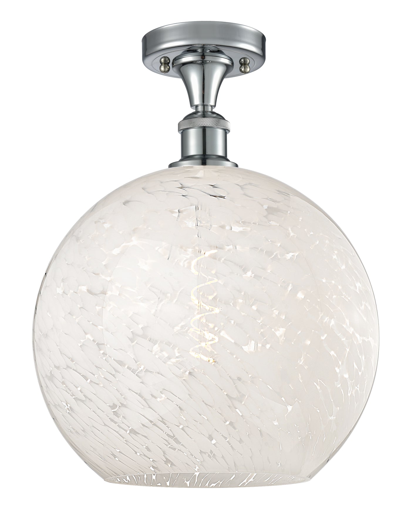 Edison Semi-Flush Mount Brushed Nickel