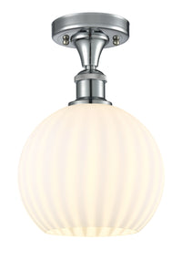 Edison Semi-Flush Mount Brushed Satin Nickel