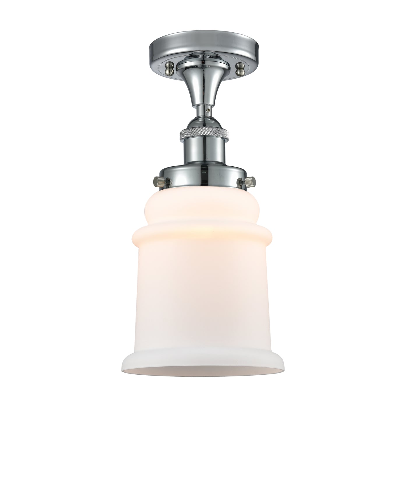 Edison Semi-Flush Mount Brushed Satin Nickel