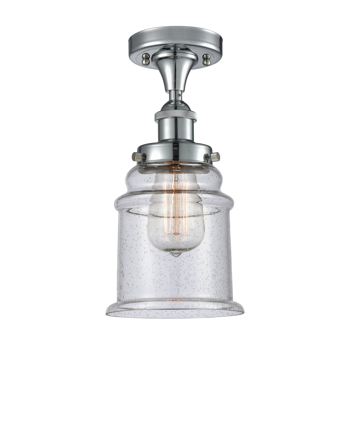 Edison Semi-Flush Mount Brushed Satin Nickel