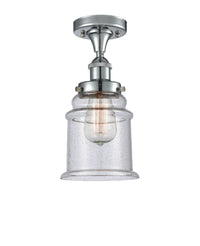 Edison Semi-Flush Mount Brushed Satin Nickel