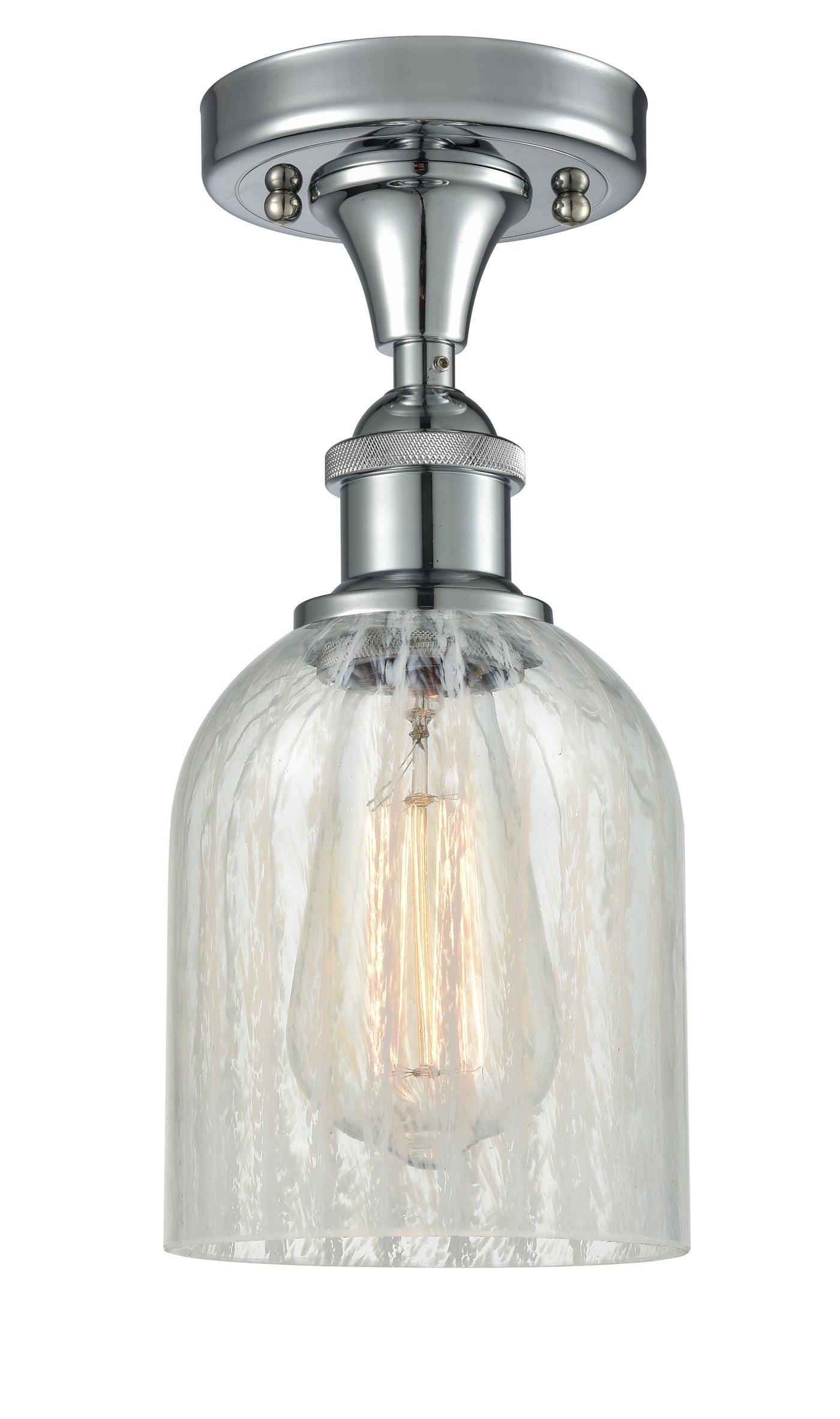 Edison Semi-Flush Mount Brushed Satin Nickel