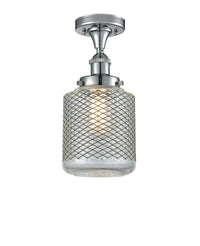 Edison Semi-Flush Mount Brushed Satin Nickel