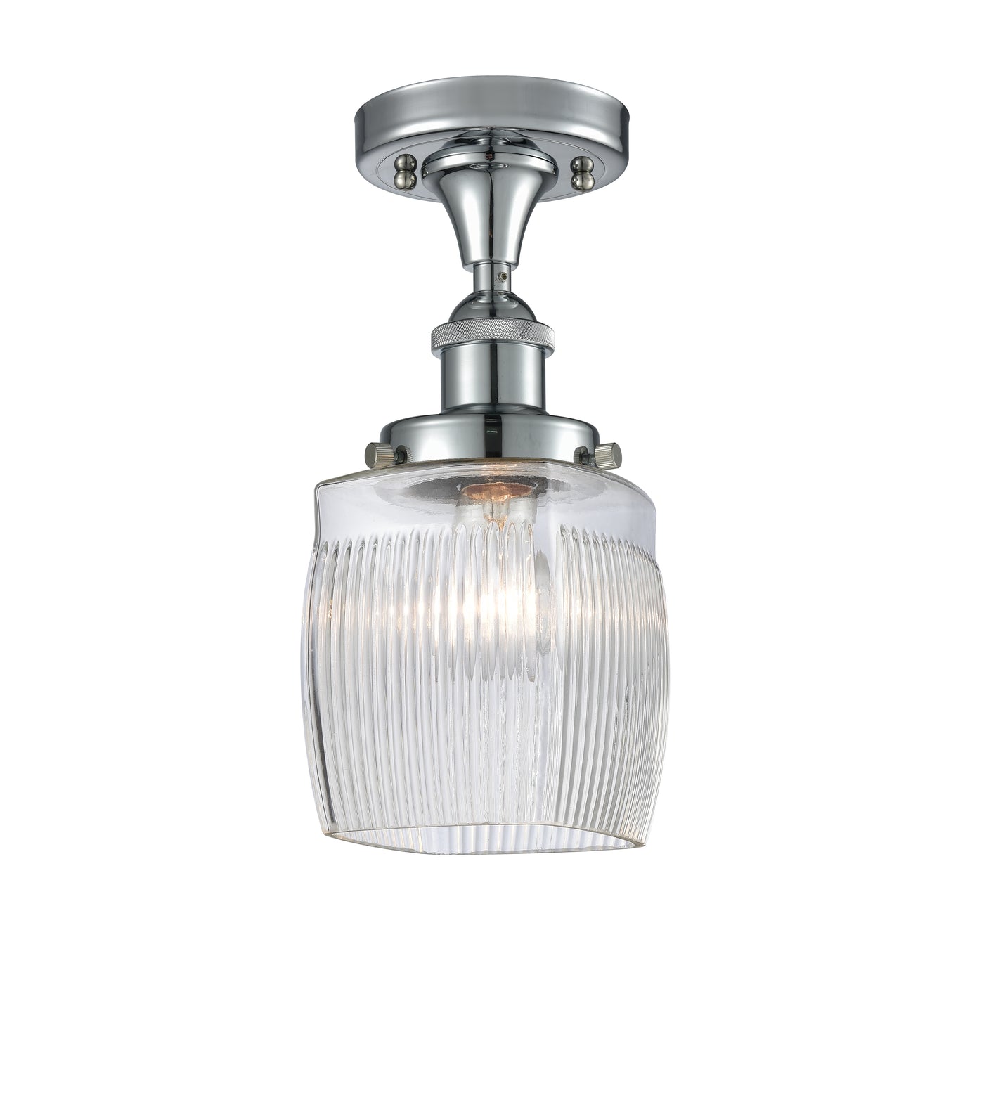 Edison Semi-Flush Mount Brushed Satin Nickel