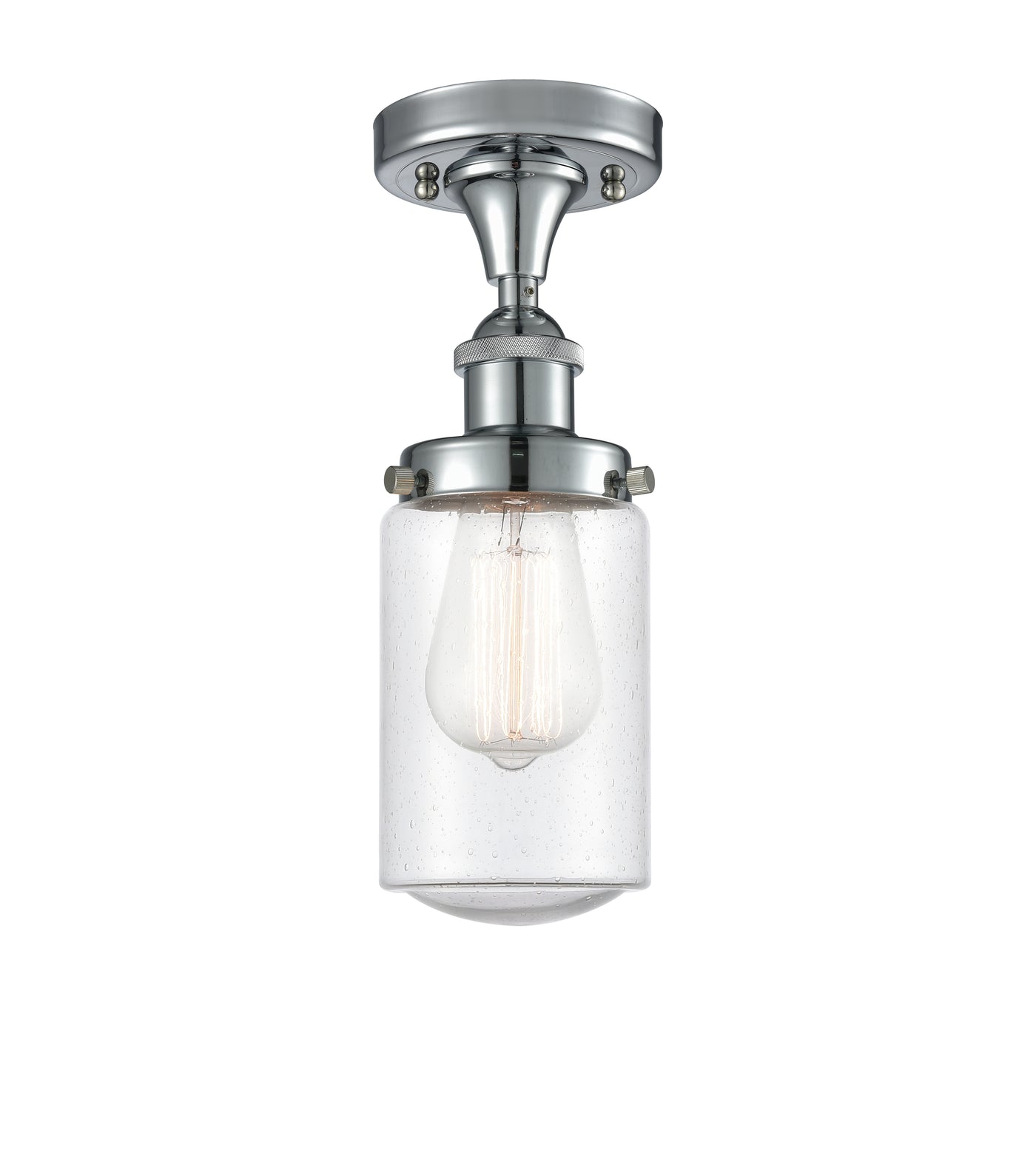 Edison Semi-Flush Mount Brushed Satin Nickel