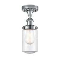 Edison Semi-Flush Mount Brushed Satin Nickel