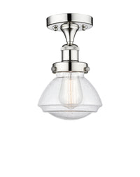 Edison Semi-Flush Mount Brushed Satin Nickel
