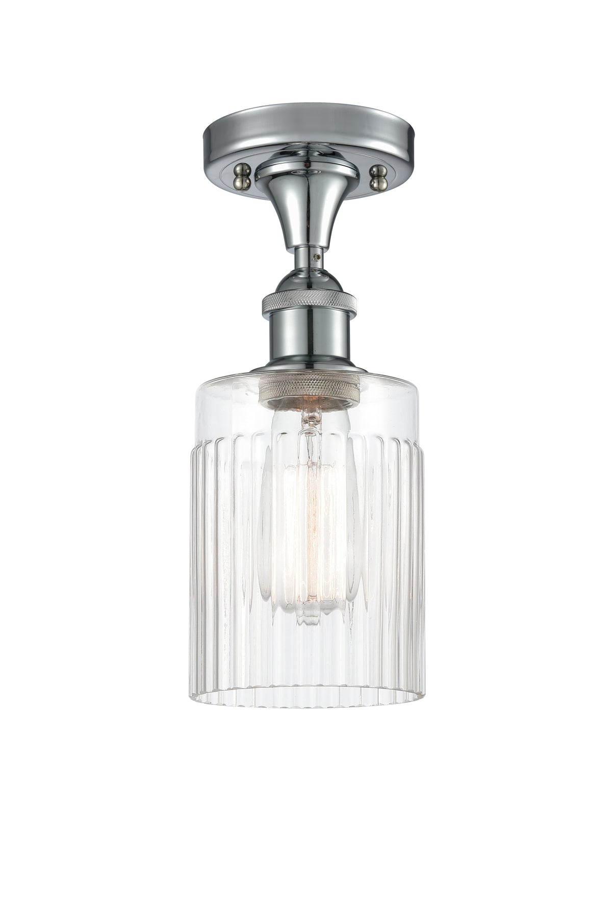 Edison Semi-Flush Mount Brushed Satin Nickel