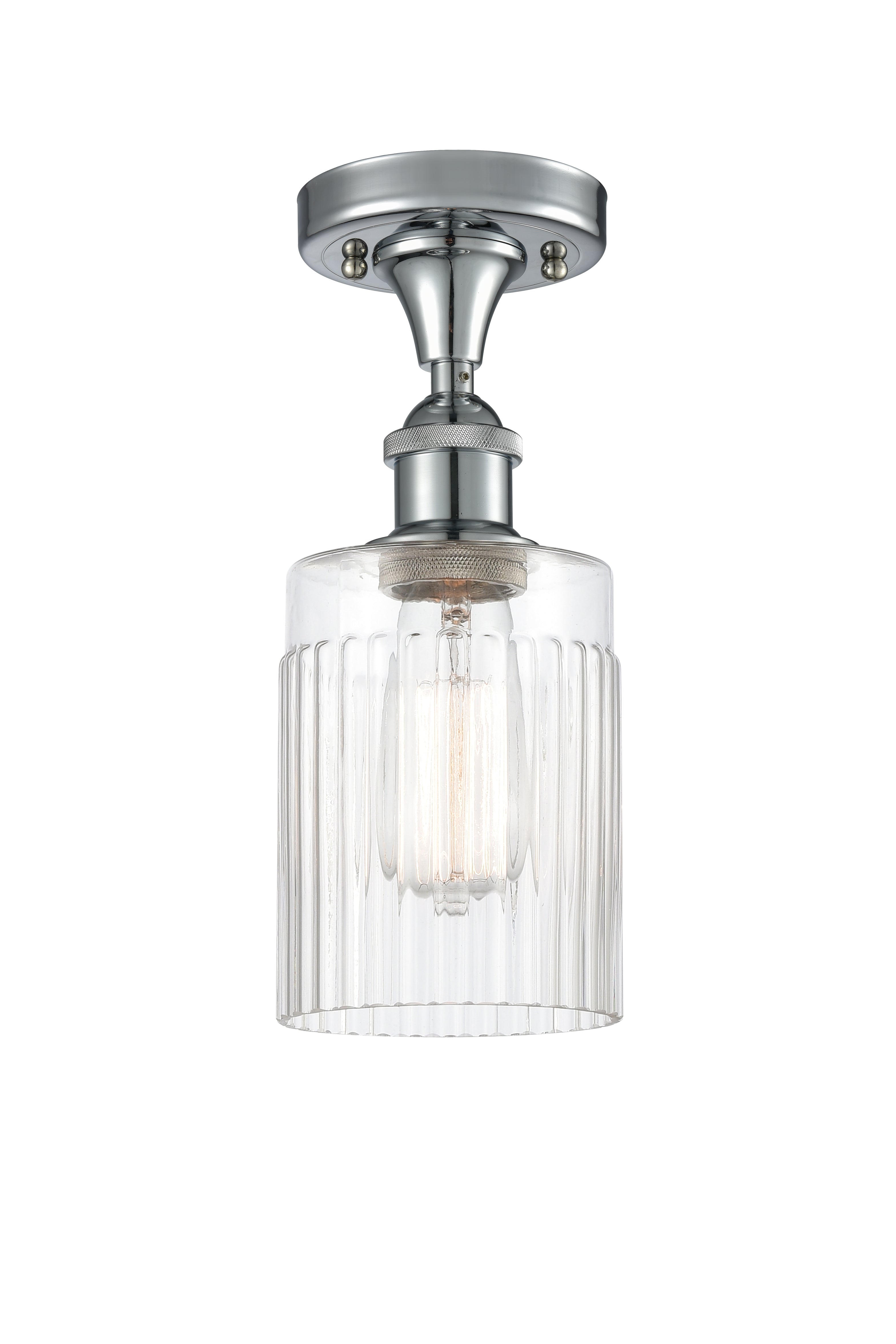 Edison Semi-Flush Mount Brushed Satin Nickel