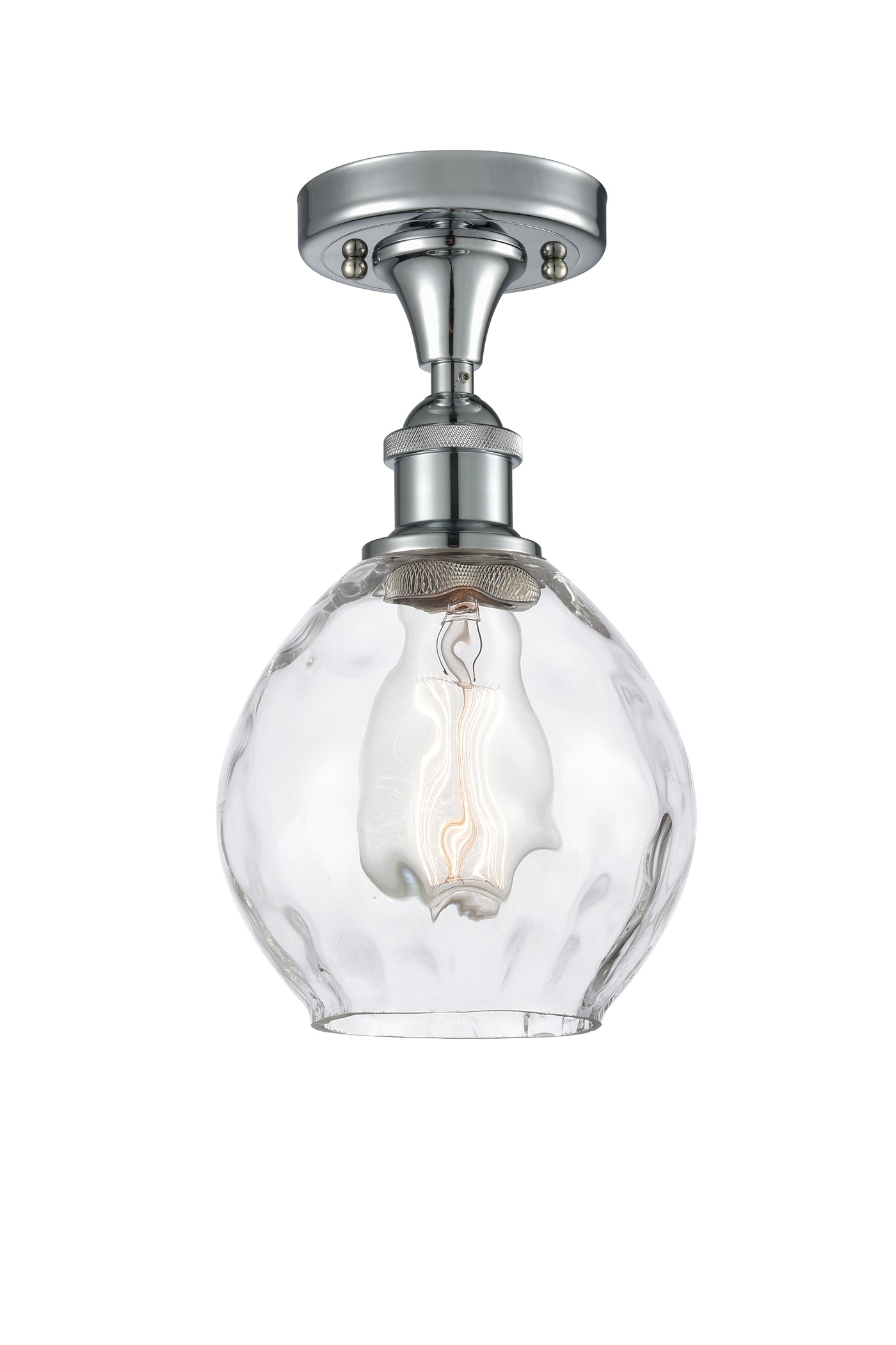 Edison Semi-Flush Mount Brushed Satin Nickel