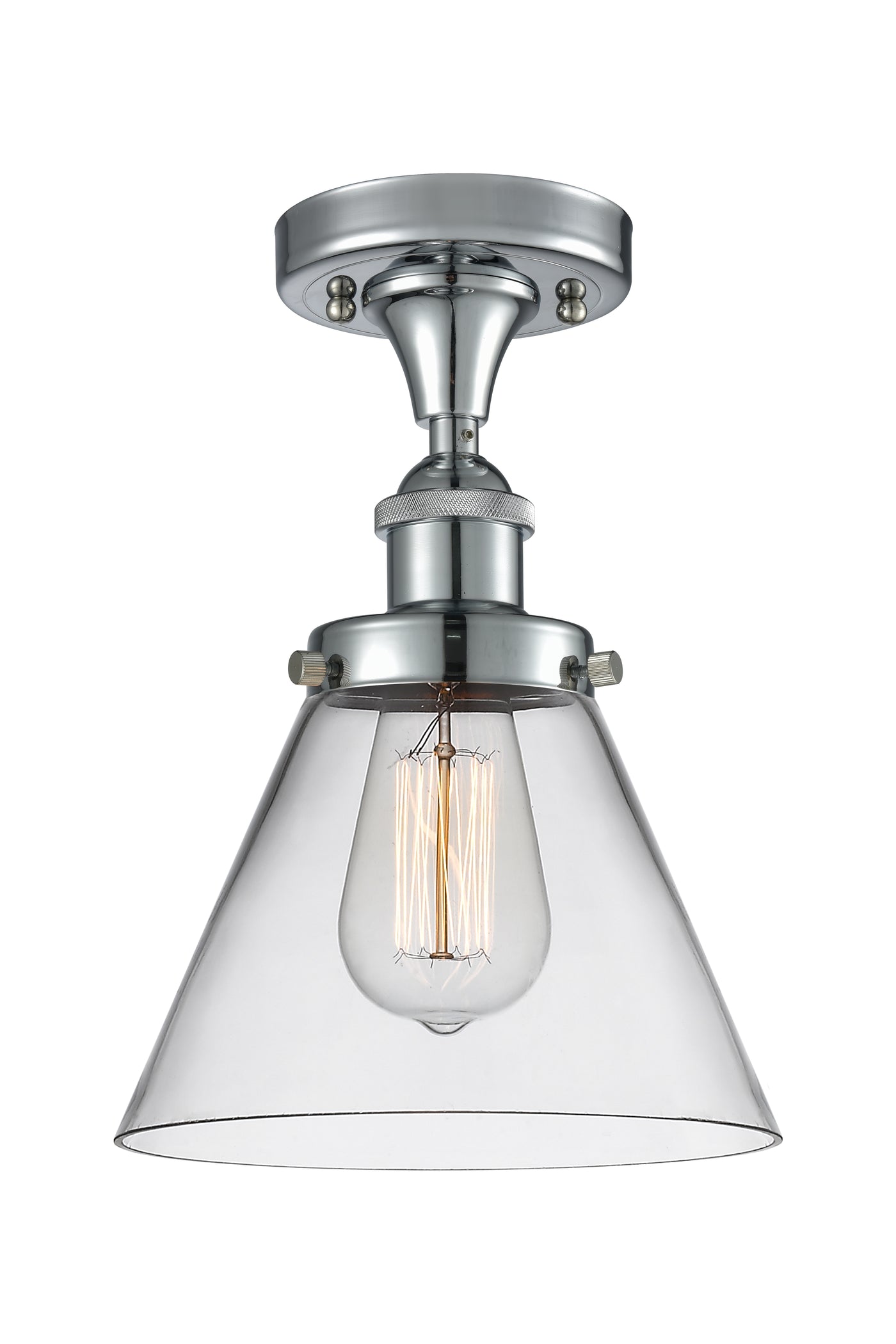 Edison Semi-Flush Mount 5.25 Brushed Nickel
