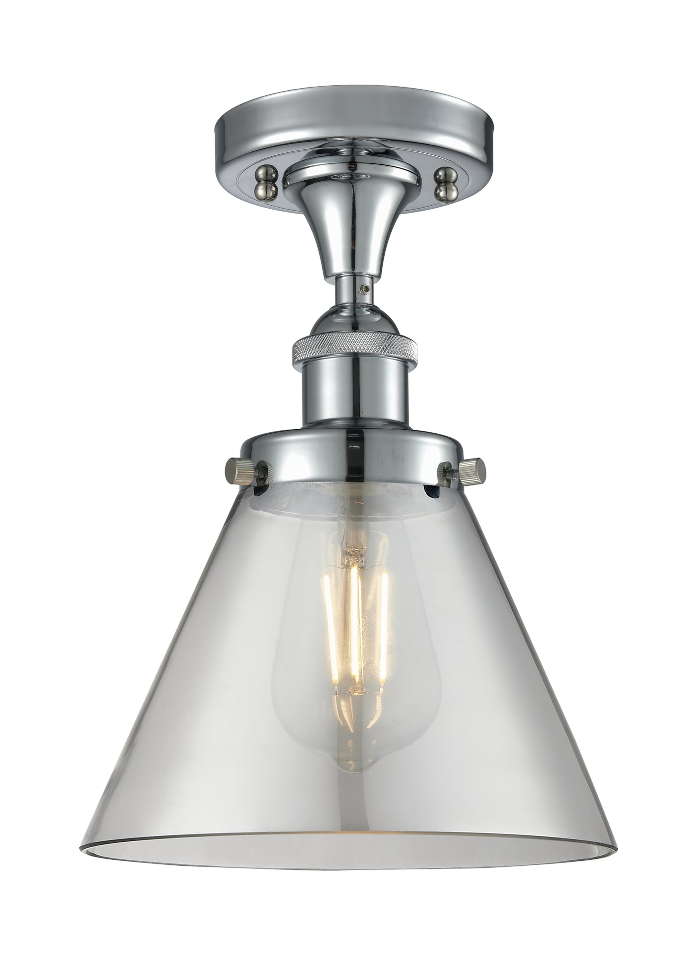 Edison Semi-Flush Mount 5.25 Brushed Nickel