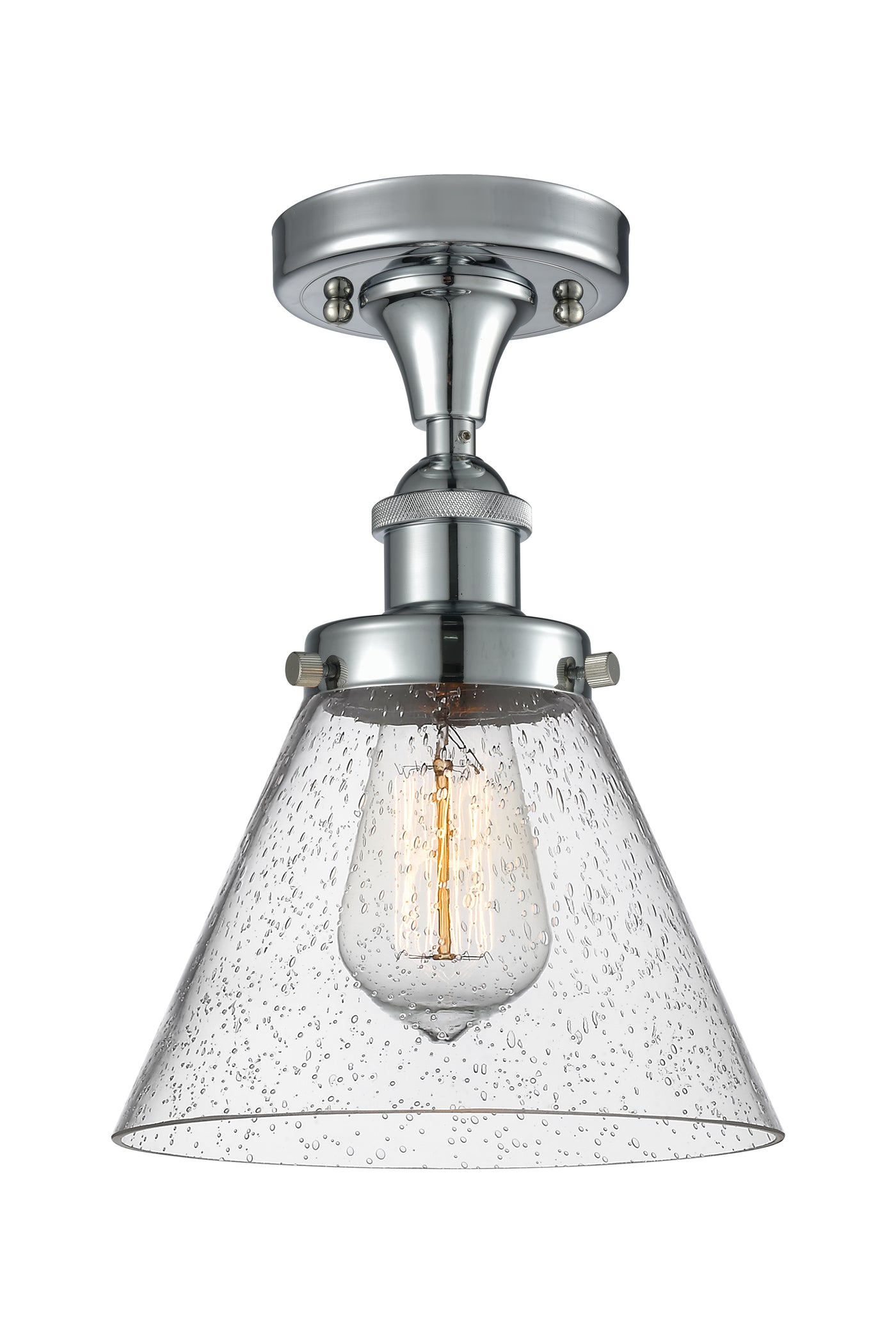 Edison Semi-Flush Mount 5.25 Brushed Nickel