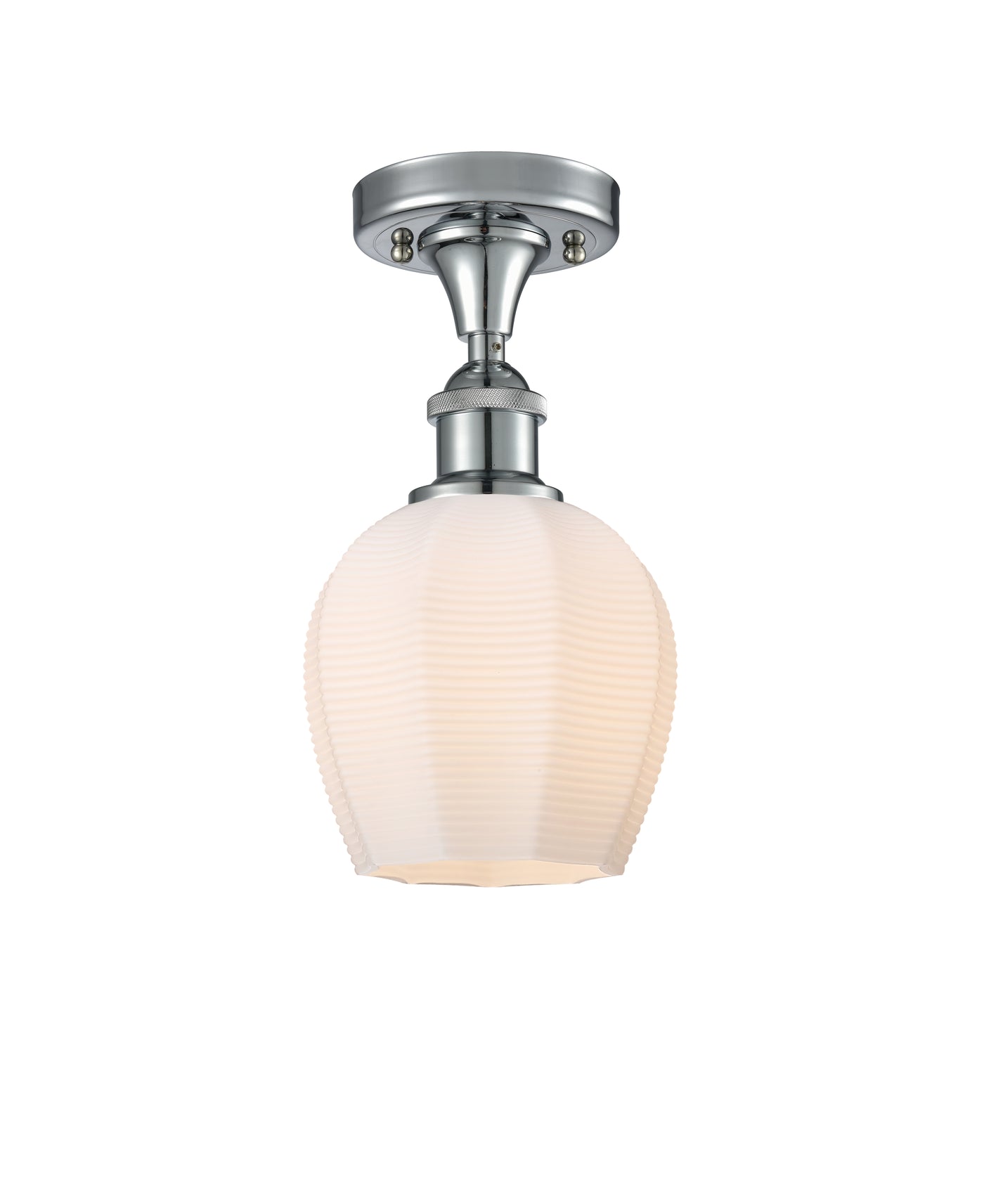 Edison Semi-Flush Mount Brushed Satin Nickel