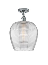 Edison Semi-Flush Mount 6.75 Brushed Satin Nickel