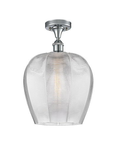 Edison Semi-Flush Mount 6.75 Brushed Satin Nickel