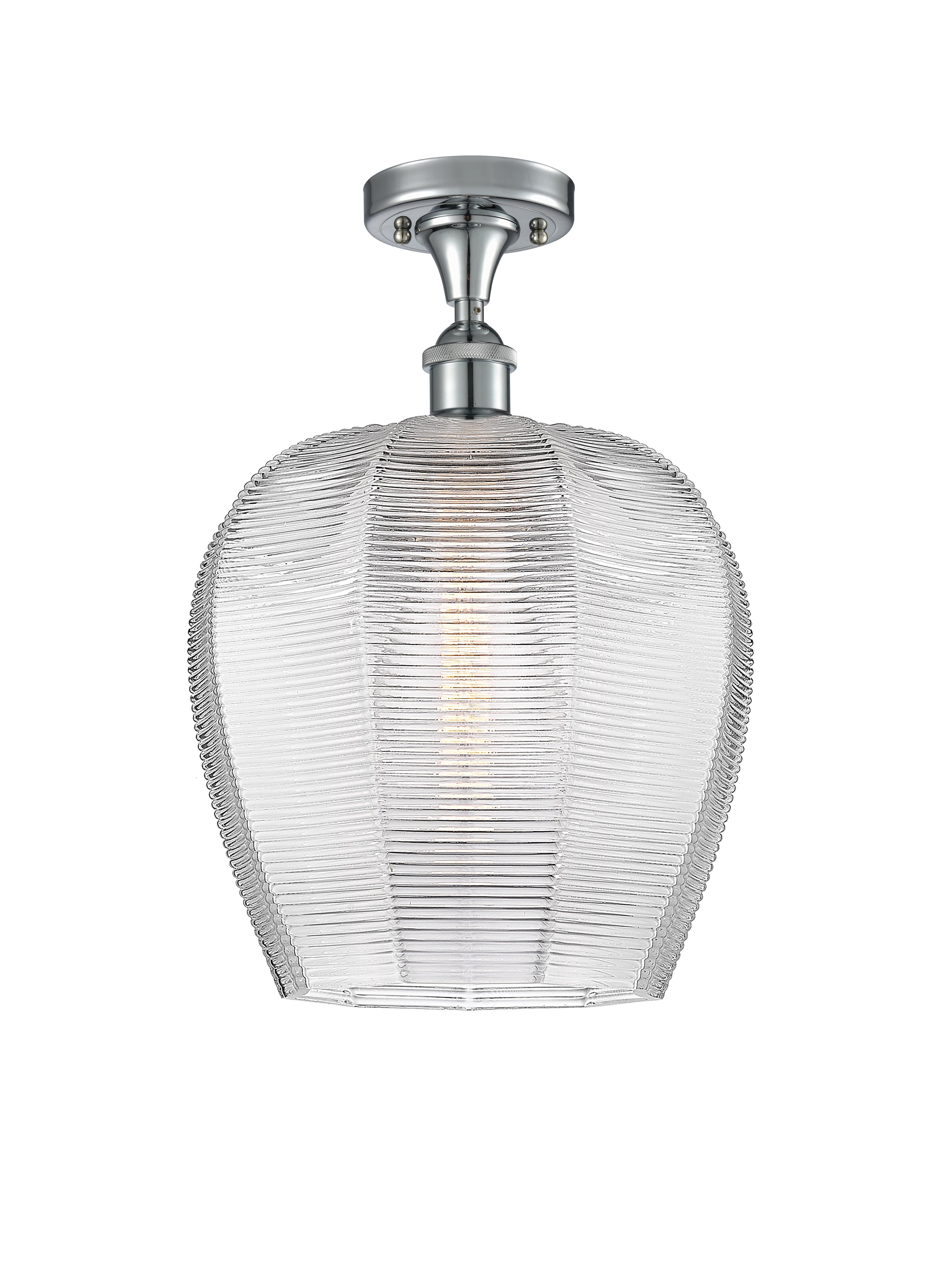 Edison Semi-Flush Mount 6.75 Brushed Satin Nickel