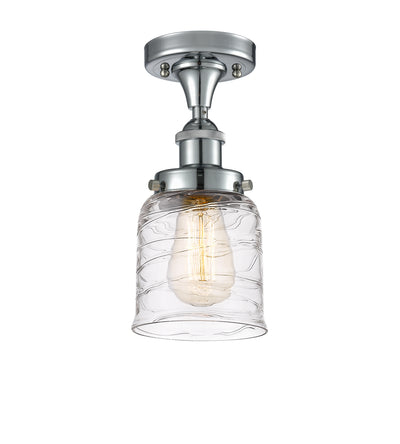 Edison Semi-Flush Mount Brushed Satin Nickel