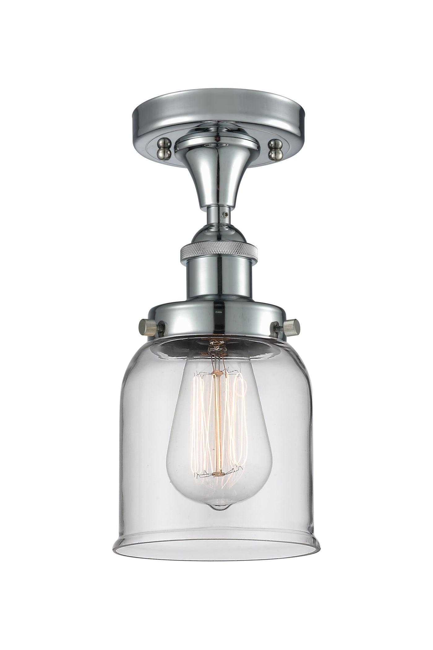 Edison Semi-Flush Mount Cast Brass Finish