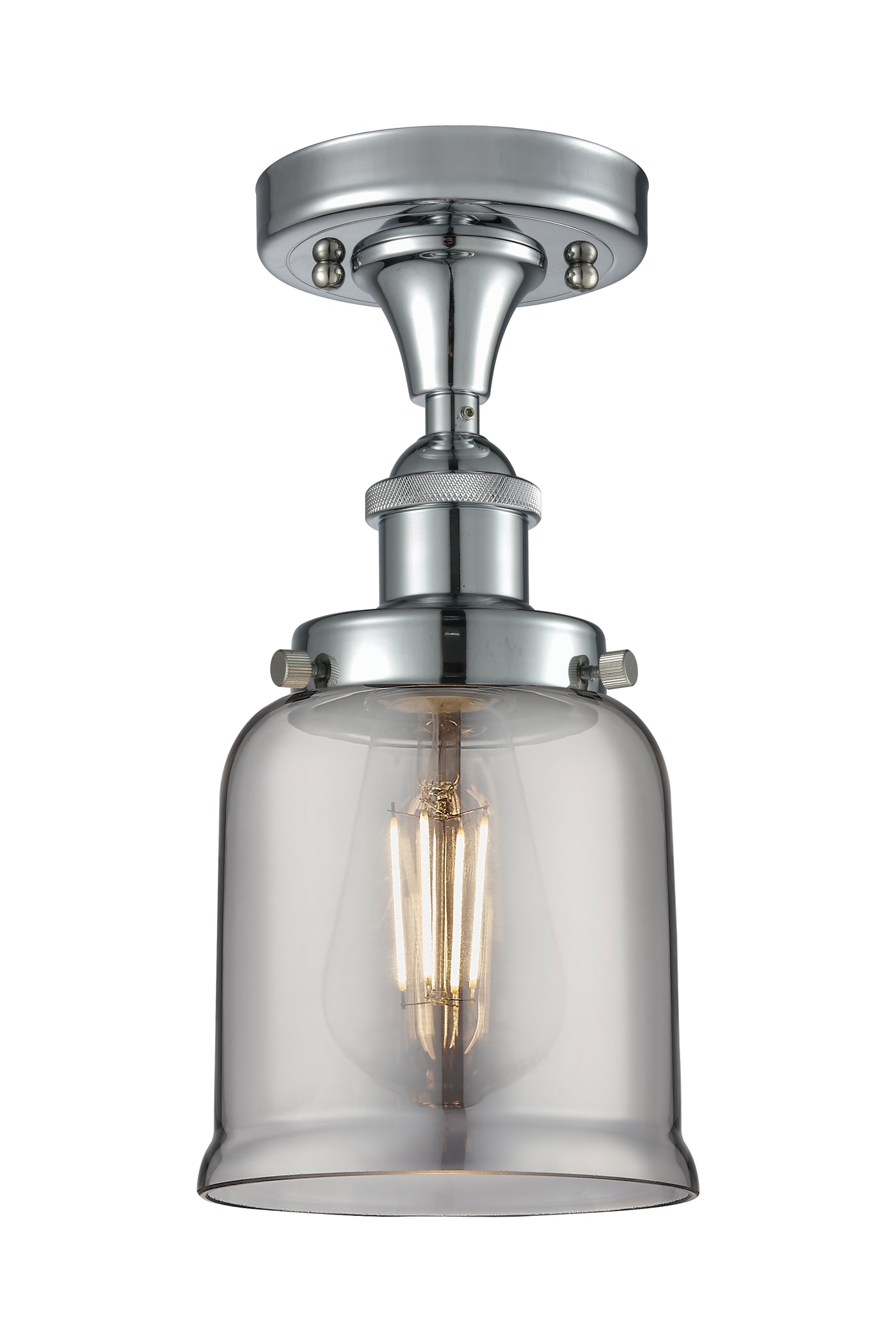 Edison Semi-Flush Mount Cast Brass Finish