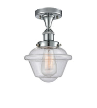 Edison Semi-Flush Mount Brushed Satin Nickel