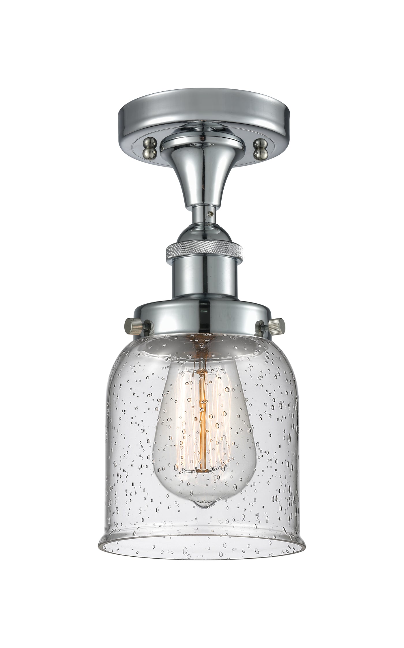 Edison Semi-Flush Mount Cast Brass Finish