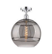 Edison Semi-Flush Mount Brushed Satin Nickel