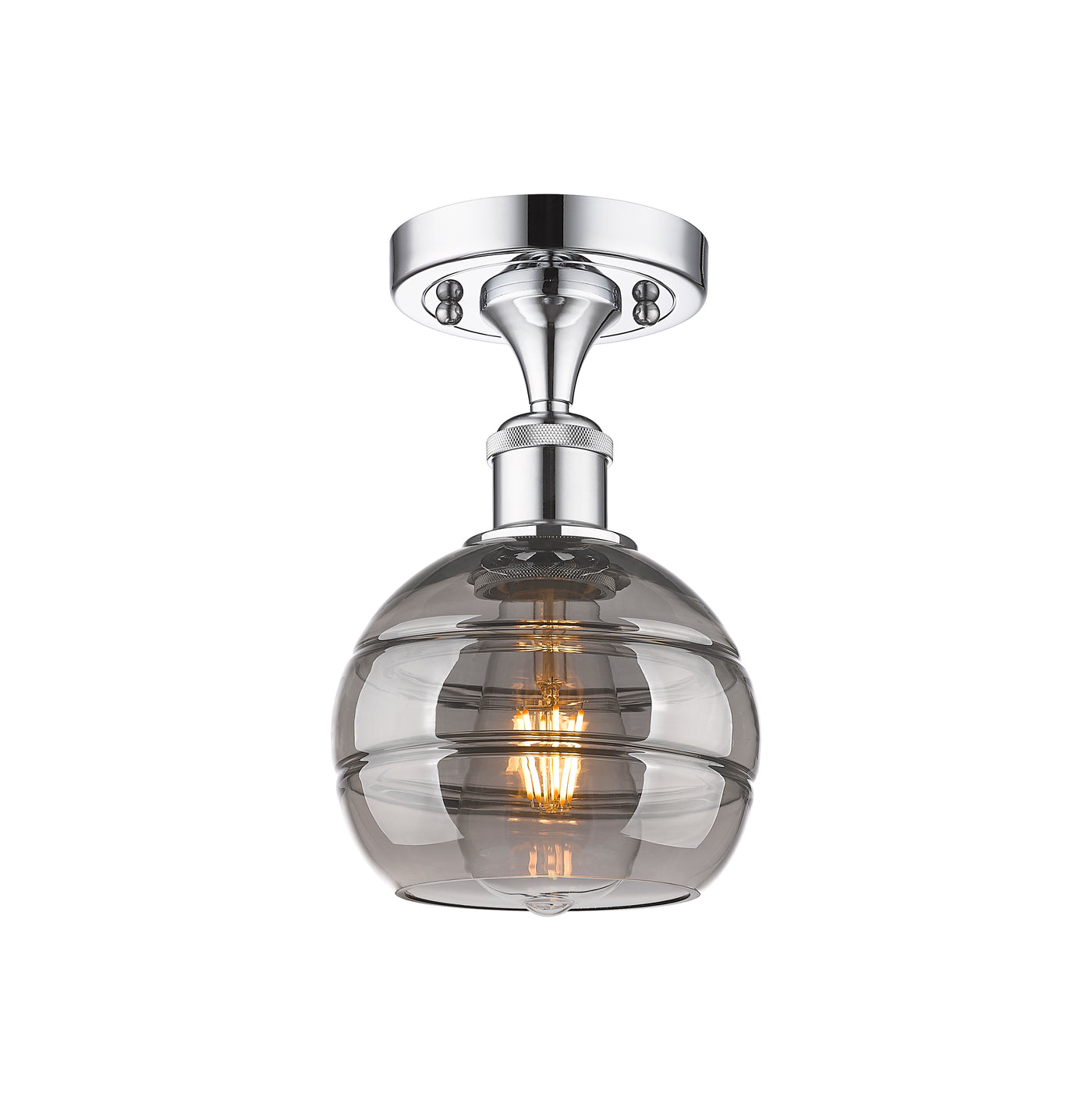 Edison Semi-Flush Mount Brushed Satin Nickel