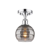 Edison Semi-Flush Mount Brushed Satin Nickel
