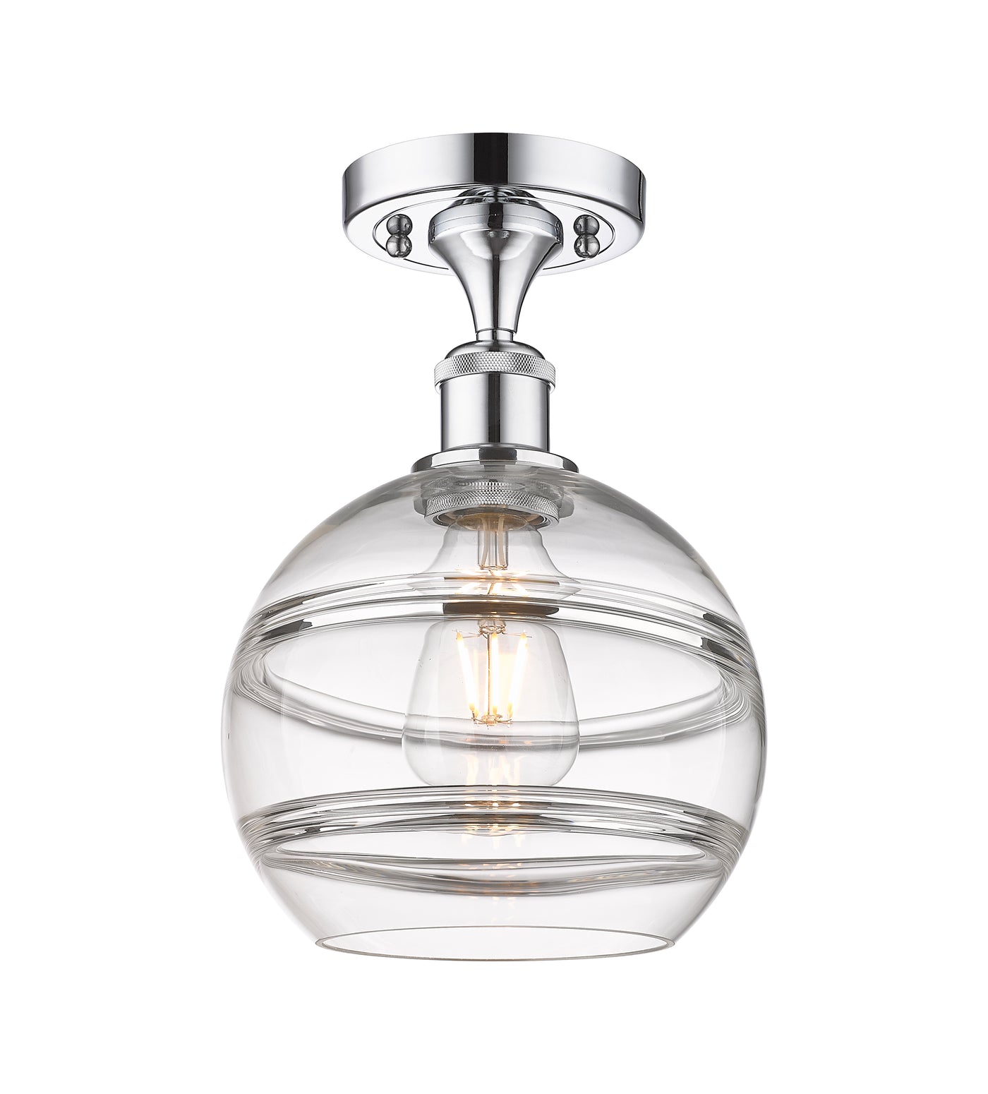Edison Semi-Flush Mount Brushed Nickel