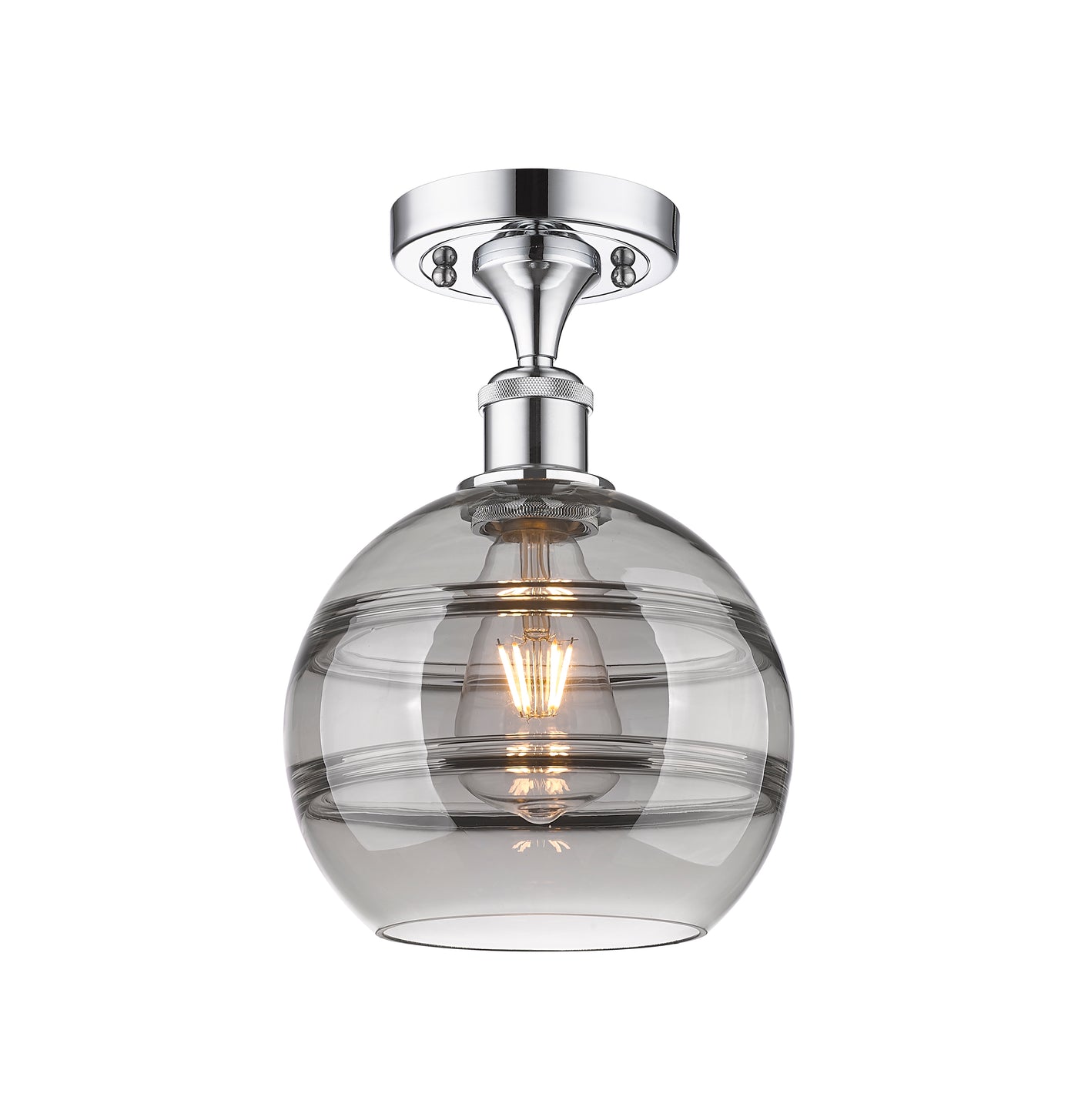 Edison Semi-Flush Mount Brushed Nickel