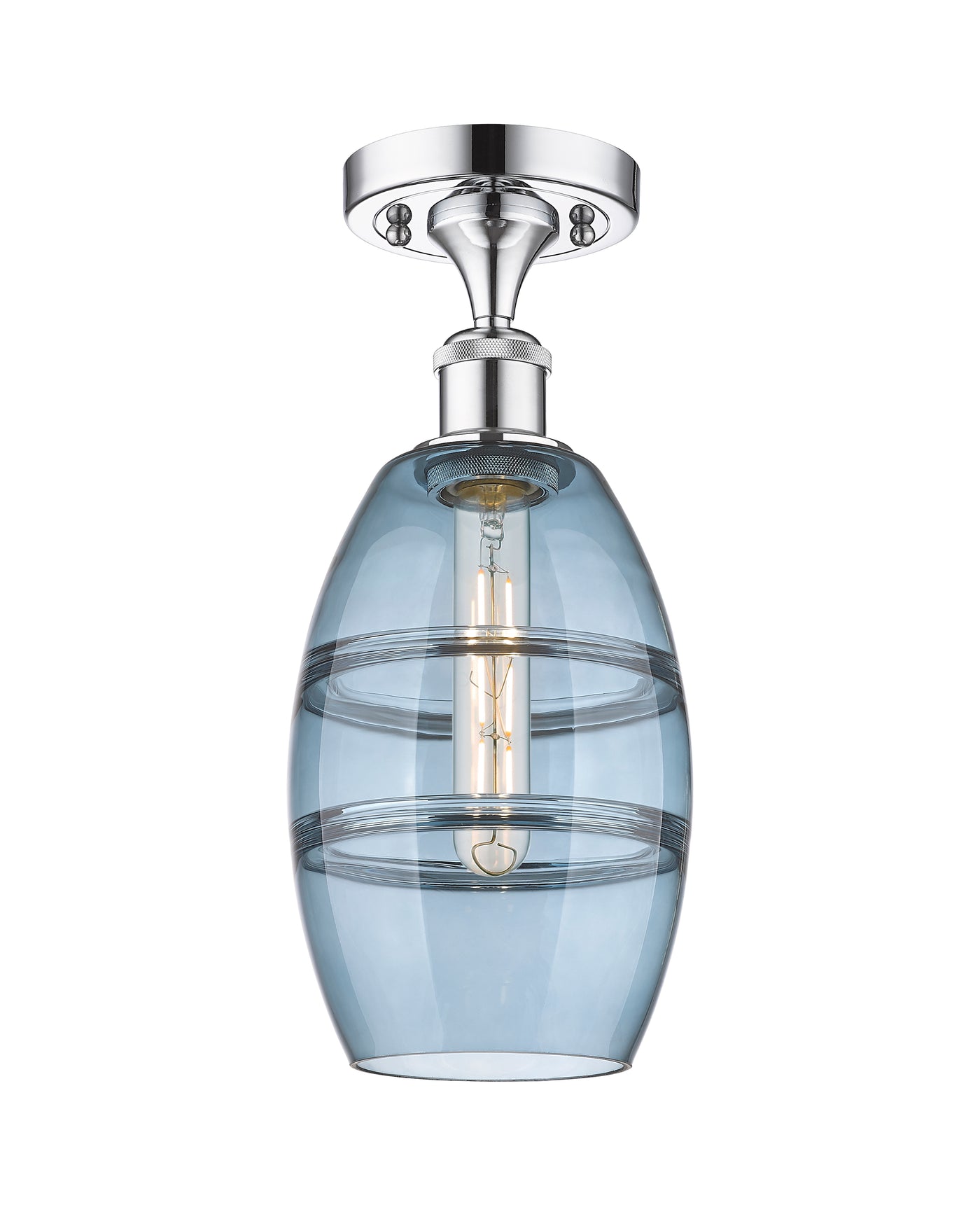 Edison Semi-Flush Mount Brushed Satin Nickel