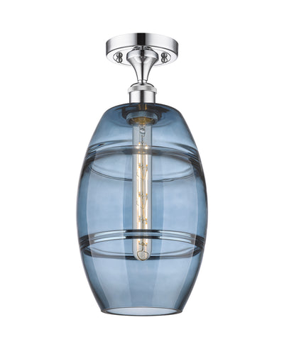 Vaz 8-Inch 1-Light Semi-Flush Mount 17-Inch High