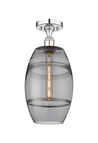 Edison Semi-Flush Mount Brushed Nickel Finish