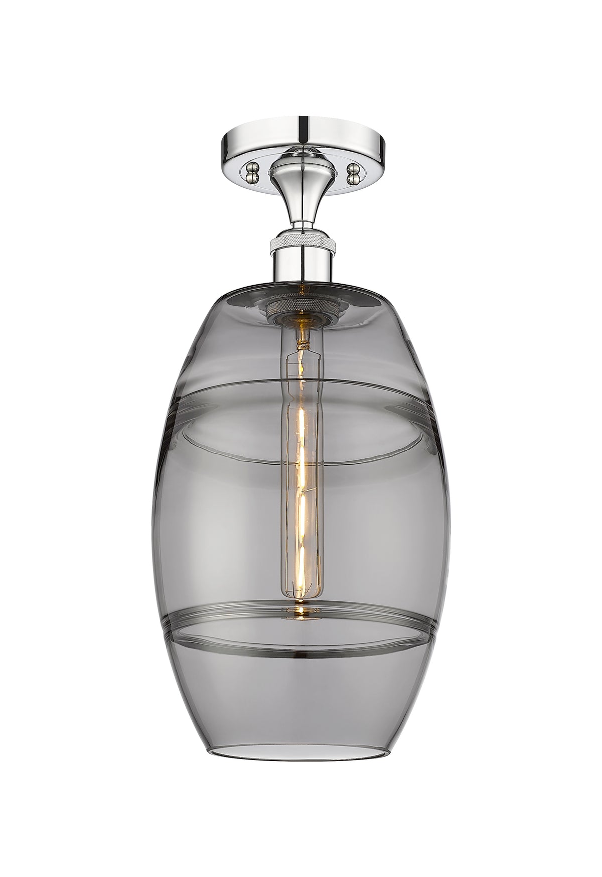 Vaz 8-Inch 1-Light Semi-Flush Mount 17-Inch High