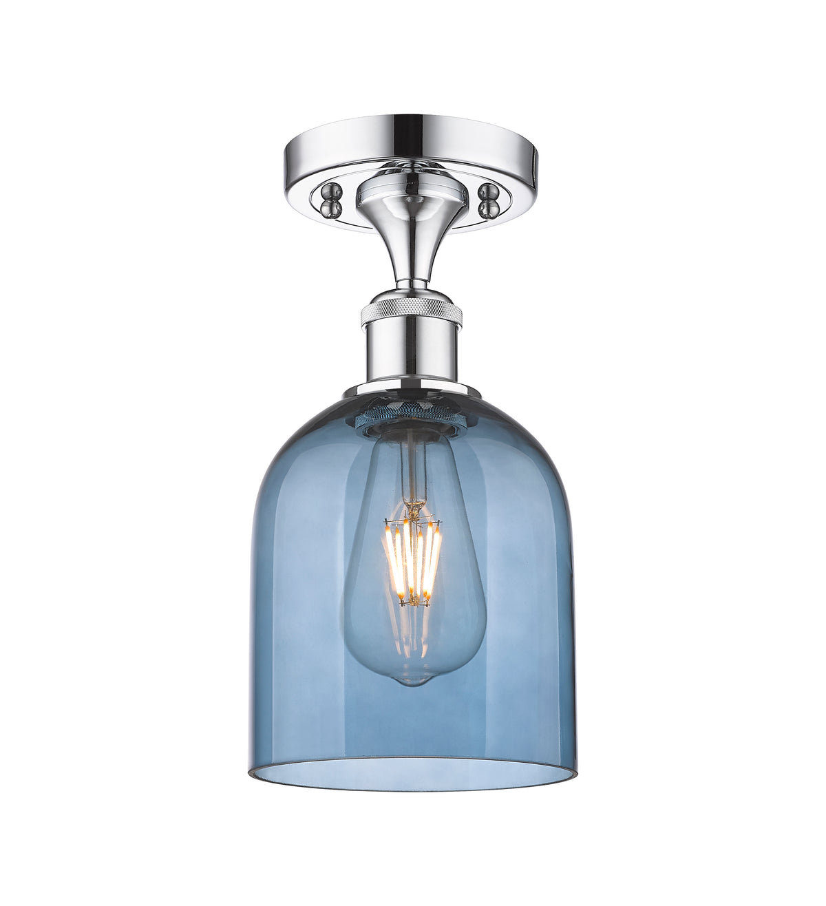 Bella 6-Inch 1-Light Semi-Flush Mount 11.5-Inch High