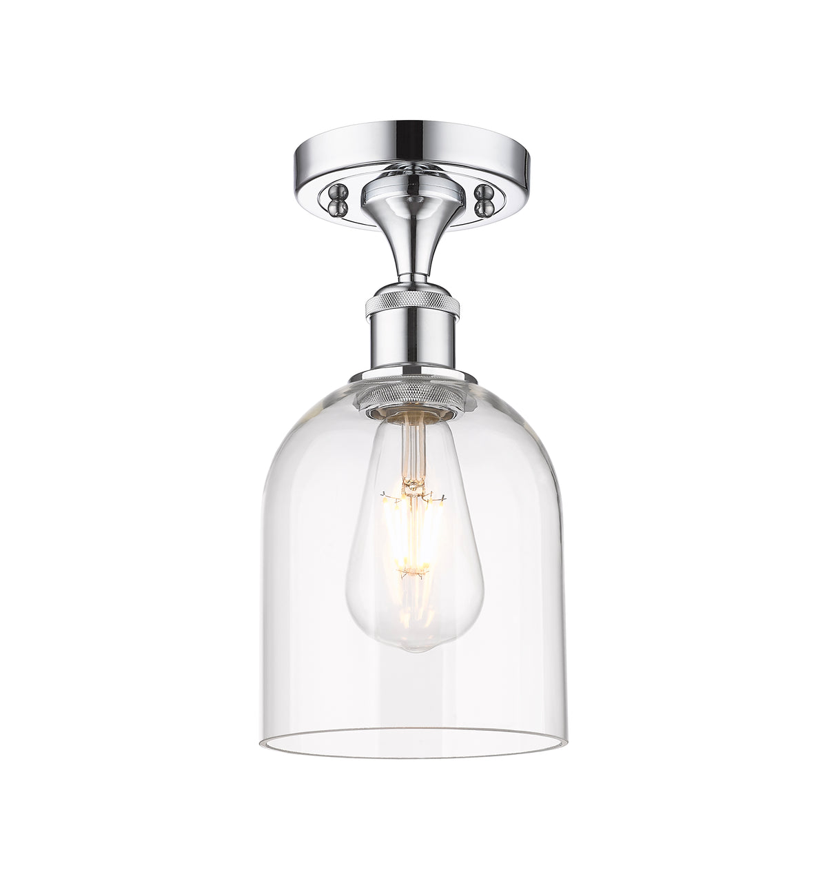 Bella 6-Inch 1-Light Semi-Flush Mount 11.5-Inch High