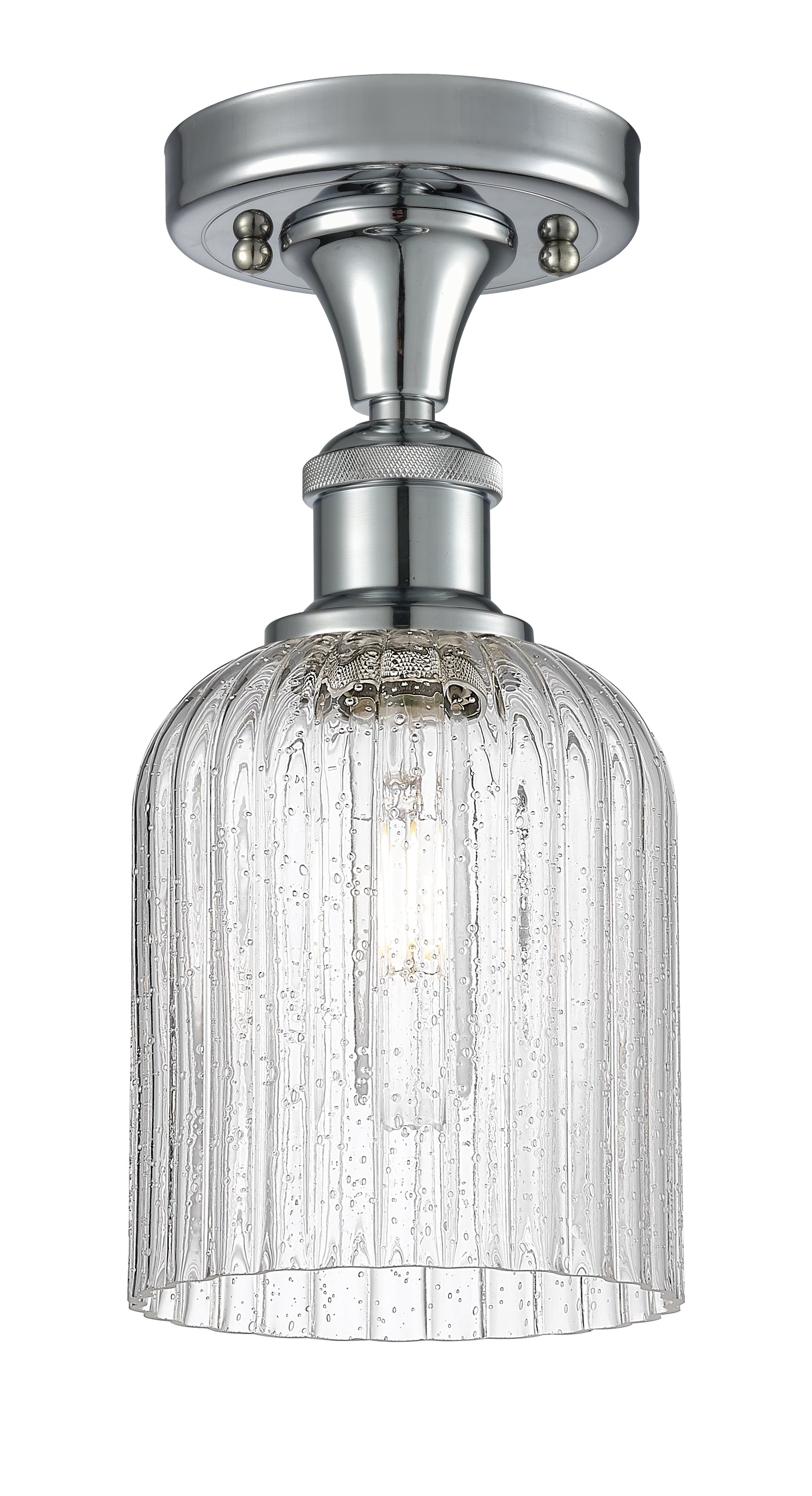 Edison Semi-Flush Mount Brushed Satin Nickel