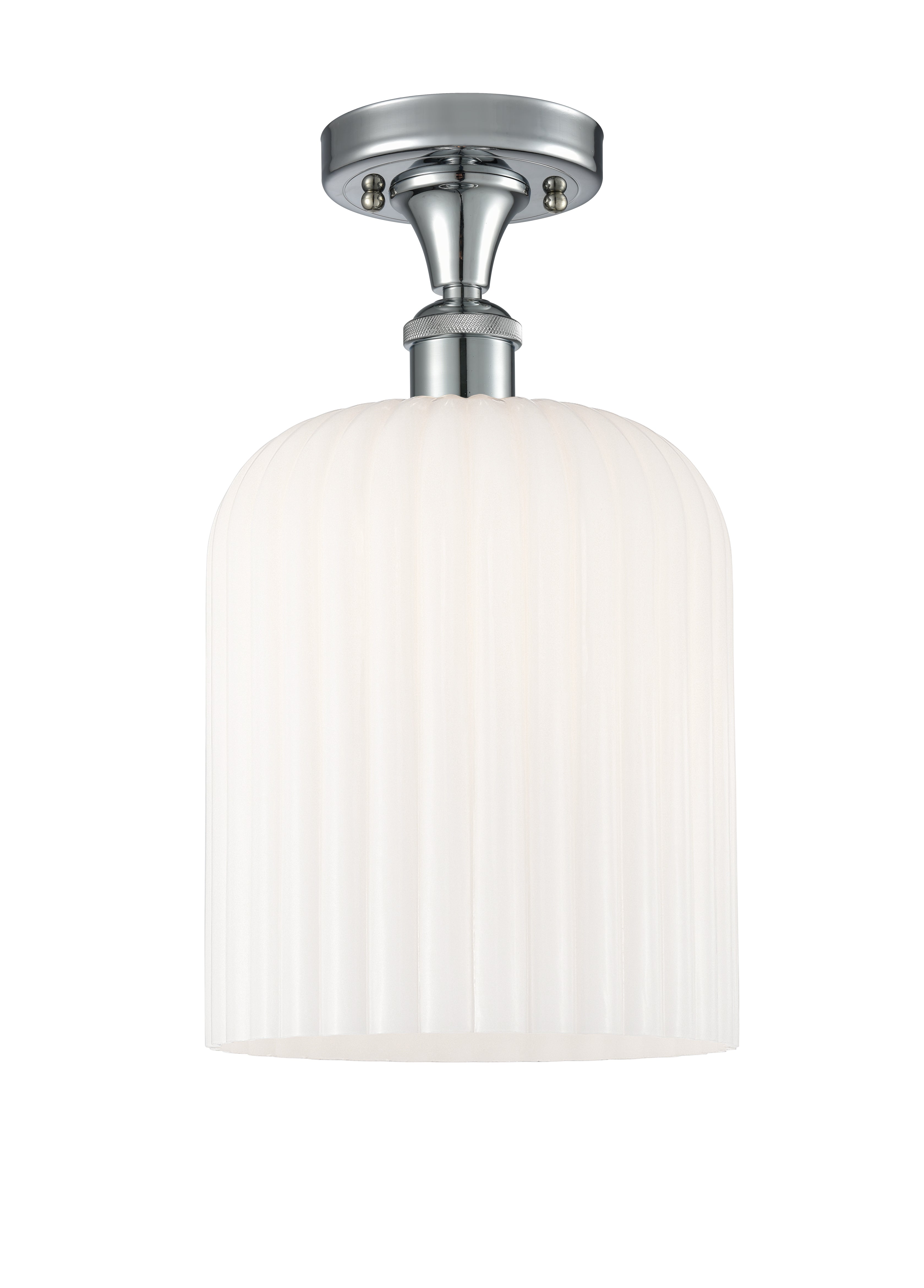 Edison Semi-Flush Mount Brushed Satin Nickel