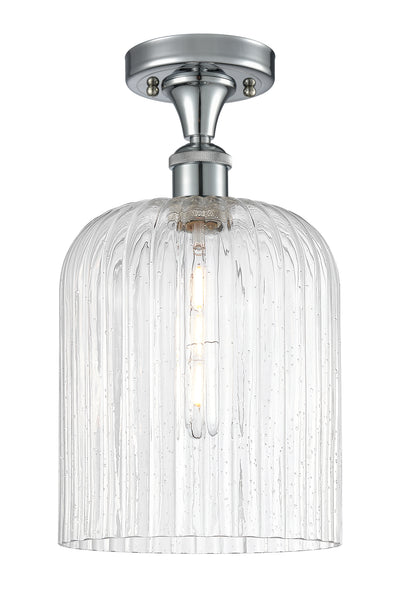 Edison Semi-Flush Mount Brushed Satin Nickel