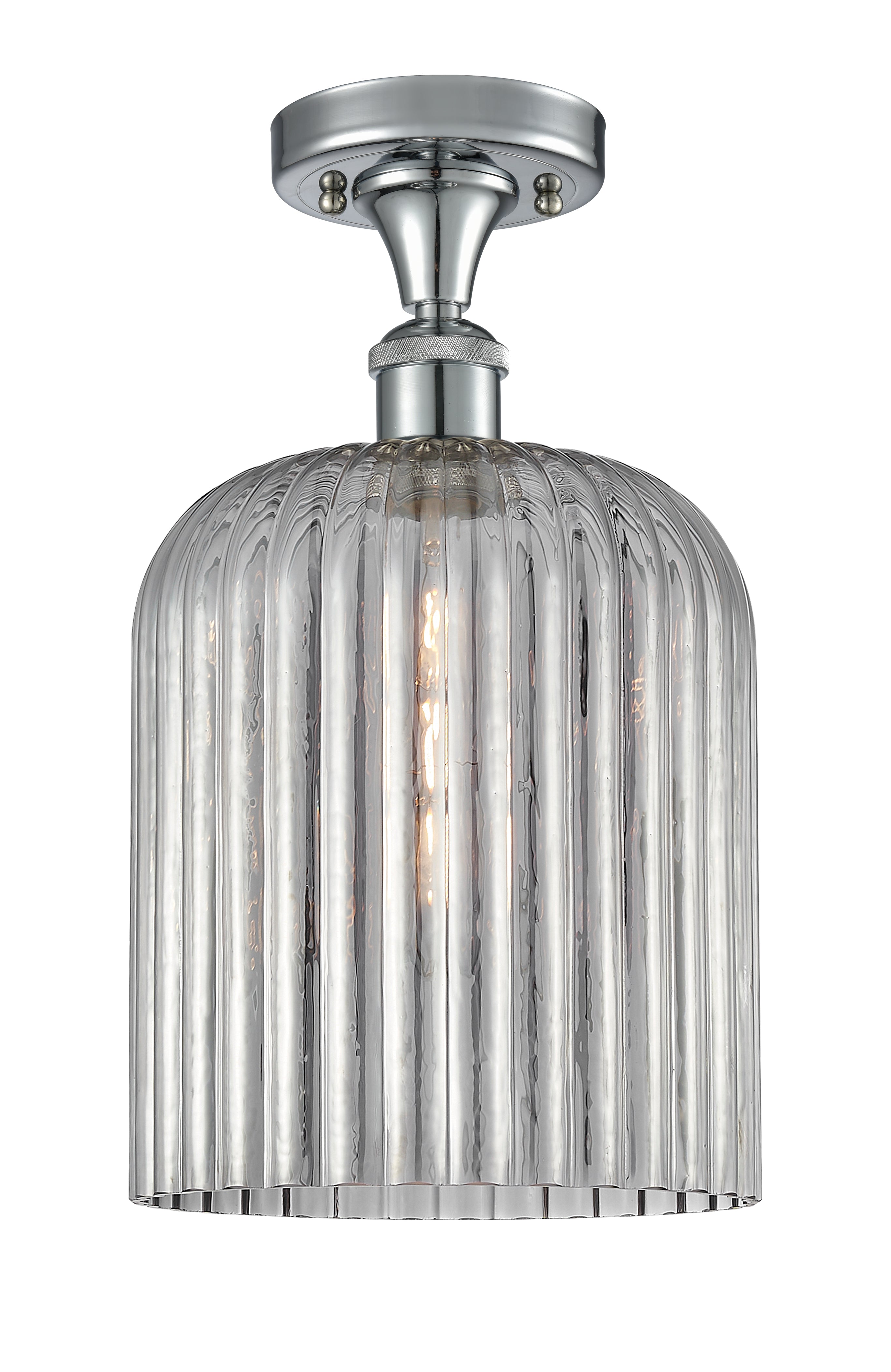 Edison Semi-Flush Mount Brushed Satin Nickel