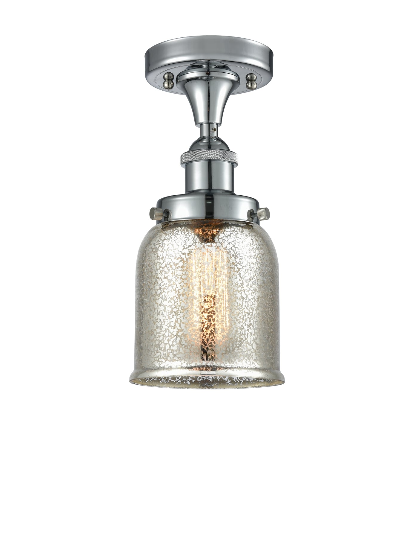 Edison Semi-Flush Mount Cast Brass Finish