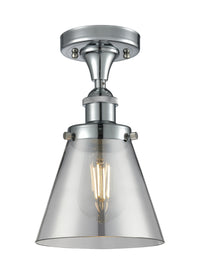 Edison Semi-Flush Mount Brushed Satin Nickel