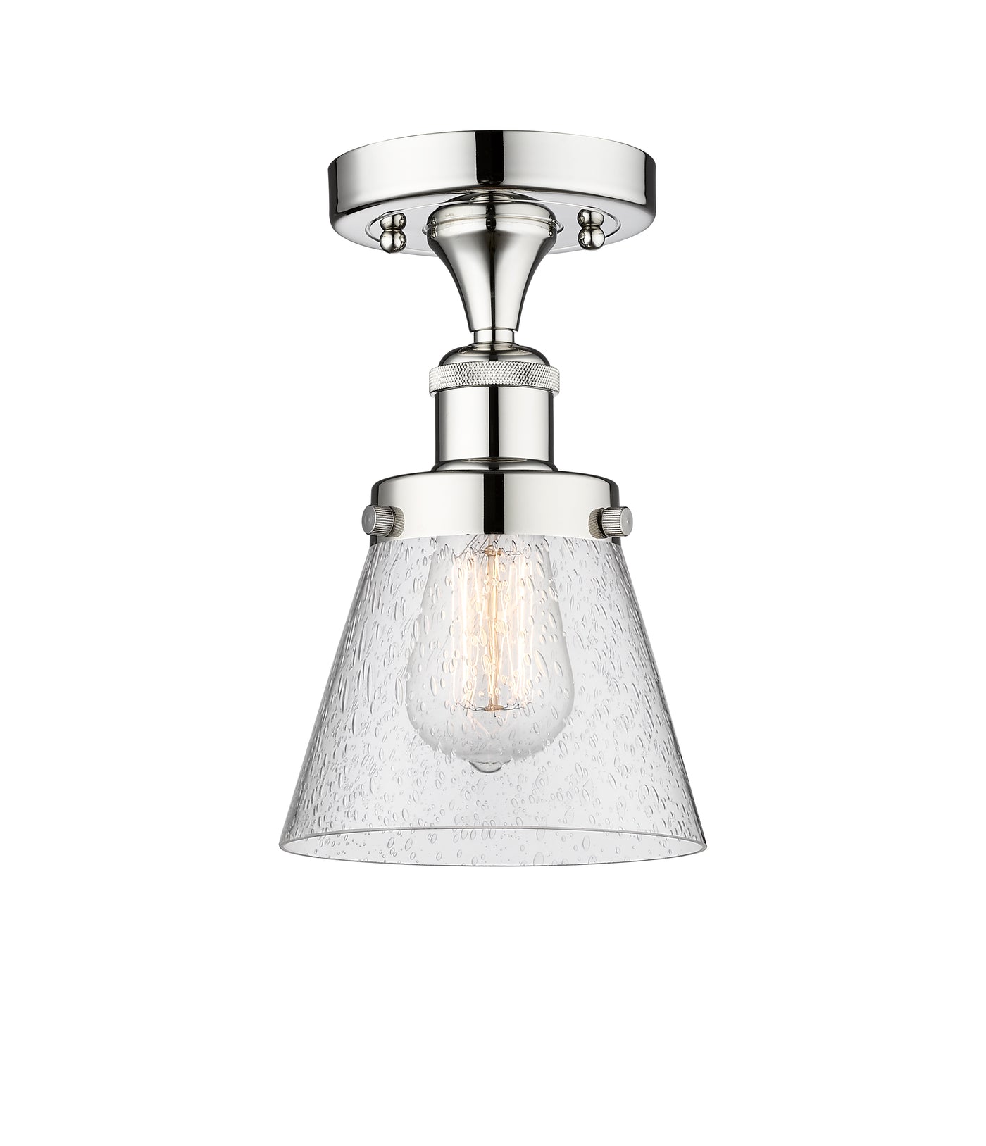 Edison Semi-Flush Mount Brushed Satin Nickel