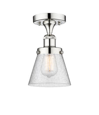 Edison Semi-Flush Mount Brushed Satin Nickel