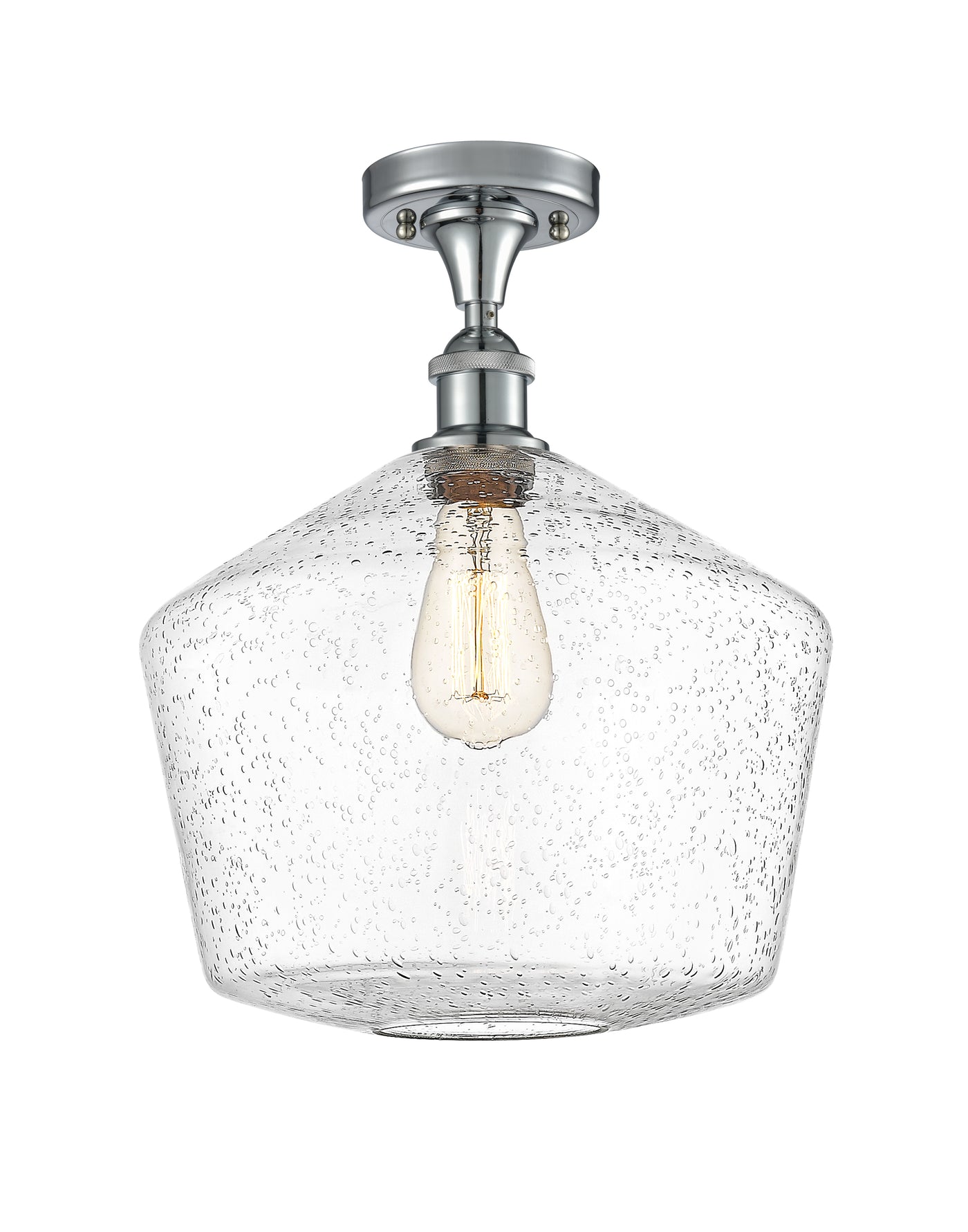 Edison Semi-Flush Mount Brushed Nickel