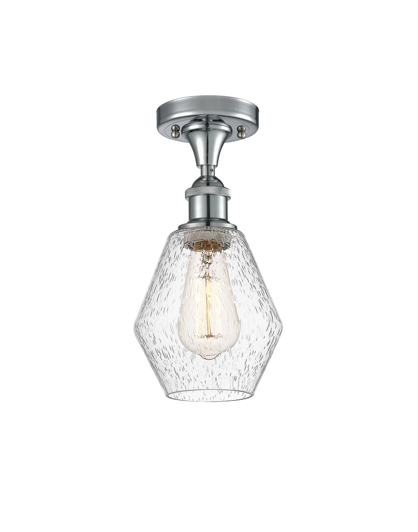 Edison Semi-Flush Mount Brushed Nickel