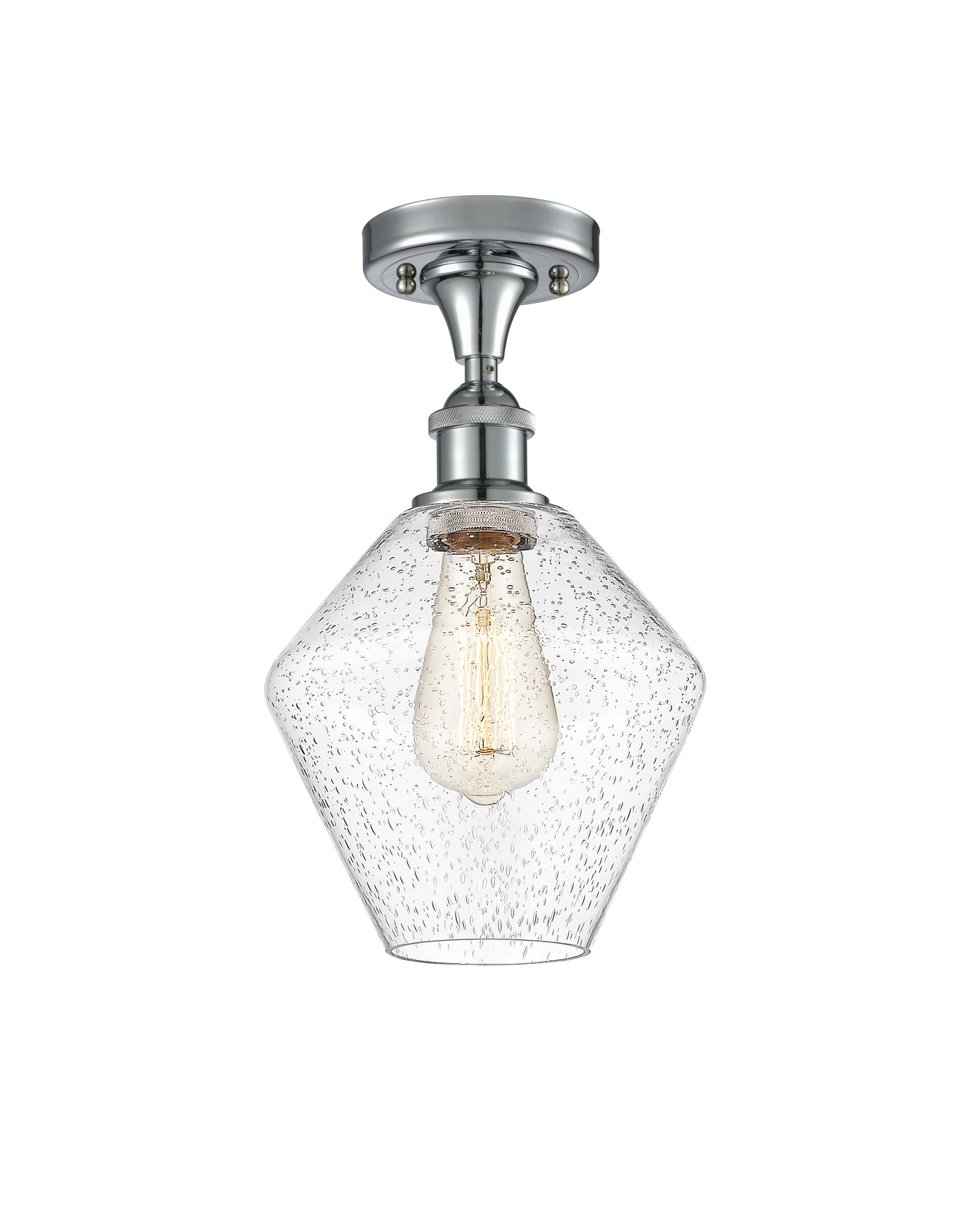 Edison Semi-Flush Mount Brushed Satin Nickel