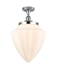 Edison Semi-Flush Mount Brushed Satin Nickel