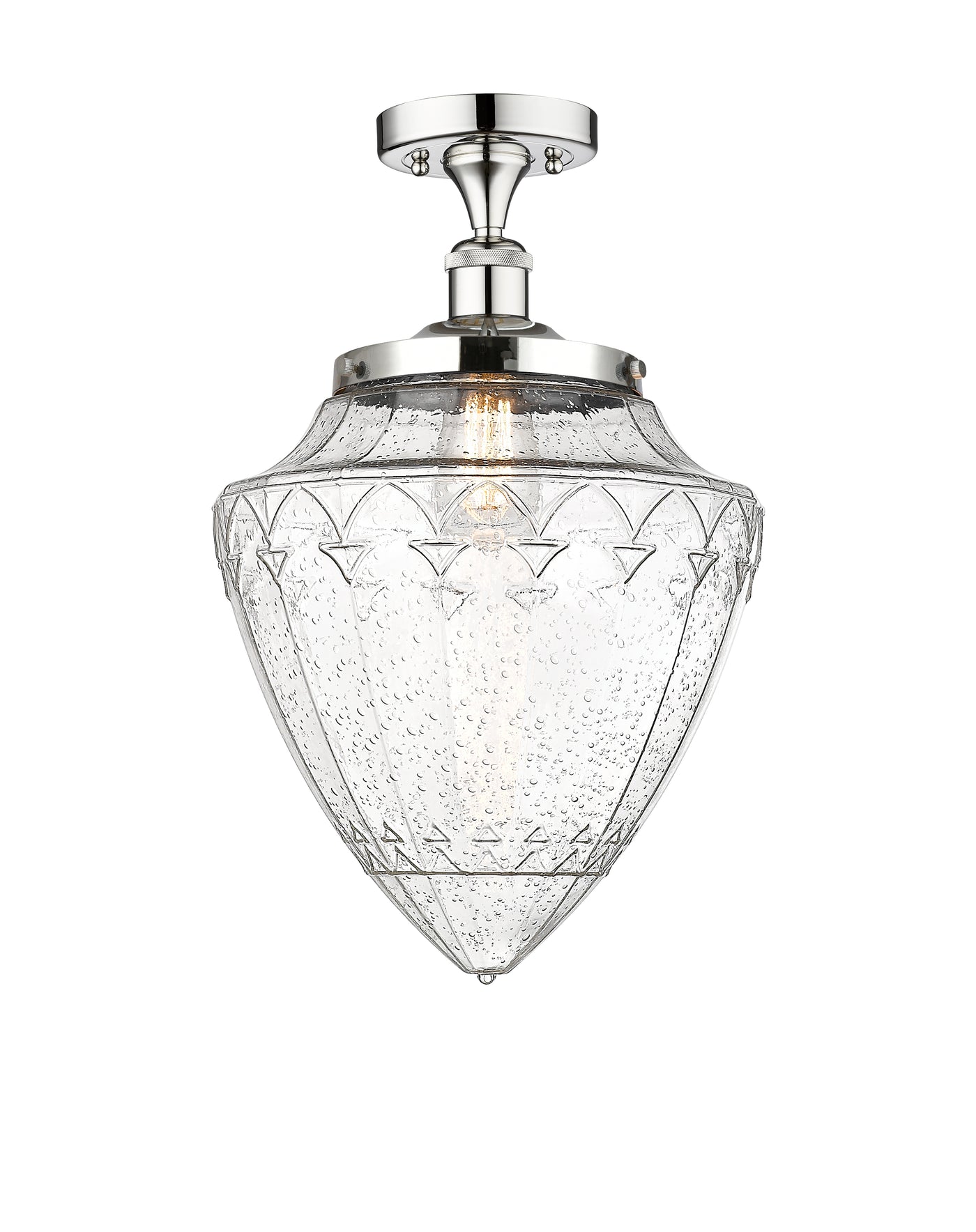 Edison Semi-Flush Mount Brushed Satin Nickel